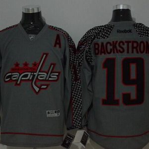 Capitals #19 Nicklas Backstrom Charcoal Cross Check Fashion Stitched Jersey