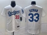 Los Angeles Dodgers #33 James Outman White Flex Base Stitched Jersey