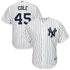 New York Yankees #45 Gerrit Cole Majestic White Cool Base Jersey
