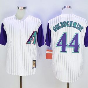 Diamondbacks #44 Paul Goldschmidt White Hall Of Fame Cool Base Stitched Jersey