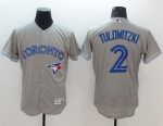 Blue Jays #2 Troy Tulowitzki Grey Flexbase Authentic Collection Stitched Jersey