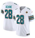 Miami Dolphins #28 De'Von Achane White 2023 F.U.S.E. Alternate With John Madden Patch Vapor Limited Stitched Jersey
