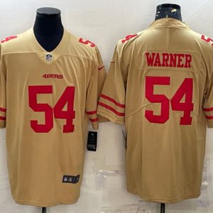 San Francisco 49ers #54 Fred Warner Gold Stitched Jersey