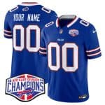 Buffalo Bills Custom Royal 2024-25 F.U.S.E. AFC East Division Champions Patch Limited Stitched Jersey