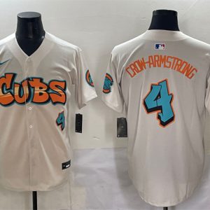 Chicago Cubs #4 Pete Crow-Armstrong Cream 'Graffiti North Side Edition' Vapor Premier Limited Stitched Jersey
