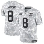 Green Bay Packers #8 Josh Jacobs Arctic Camo 2024 F.U.S.E. Salute To Service Limited Stitched Jersey