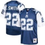 Dallas Cowboys #22 Emmitt Smith Navy 1995 Mitchell Ness Throwback Stitched Jersey