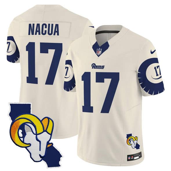 Los Angeles Rams #17 Puka Nacua Bone 2025 F.U.S.E. V2 Limited Stitched Jersey