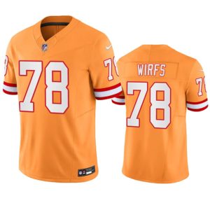 Tampa Bay Buccaneers #78 Tristan Wirfs Orange 2023 F.U.S.E. Throwback Limited Stitched Jersey