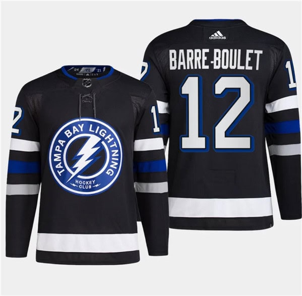 Tampa Bay Lightning #12 Alex Barre-Boulet Black Alternate Premier Breakaway Stitched Jersey