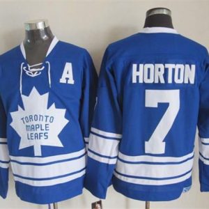 Maple Leafs #7 Tim Horton Blue CCM Throwback Third Stitched Jersey