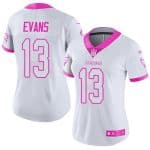 Tampa Bay Buccaneers #13 Mike Evans White Pink Vapor Untouchable Limited Stitched Jersey
