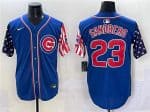 Chicago Cubs #23 Ryne Sandberg Royal 2025 Independence Day Vapor Premier Limited Stitched Jersey