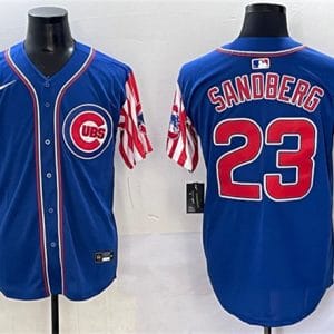 Chicago Cubs #23 Ryne Sandberg Royal 2025 Independence Day Vapor Premier Limited Stitched Jersey