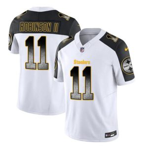 Pittsburgh Steelers #11 Allen Robinson II White Black 2023 F.U.S.E. Smoke Vapor Untouchable Limited Stitched Jersey