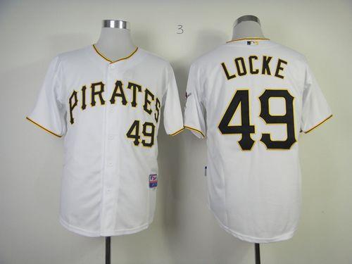 Pirates #49 Jeff Locke White Cool Base Stitched Jersey