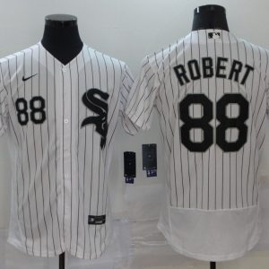 Chicago White Sox #88 Luis Rober White Flex Base Stitched Jersey