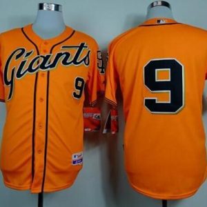 Giants #9 Brandon Belt Orange Cool Base Stitched Jersey