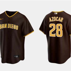 San Diego Padres #28 Jos¨¦ Azocar Brown Cool Base Stitched Jersey
