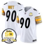 Pittsburgh Steelers #90 T.J. Watt White 2024 F.U.S.E. 50th Anniversary Of Super Bowl IX Alternate Vapor Untouchable Limited Stitched Jersey
