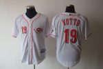 Reds #19 Joey Votto White Cool Base Stitched Jersey