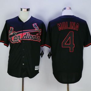 Cardinals #4 Yadier Molina Black New Cool Base Fashion Stitched Jersey
