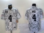 Kansas City Chiefs #4 Rashee Rice 2024 F.U.S.E. Arctic Camo Salute To Service Limited Stitched Jersey