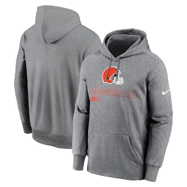 Cleveland Browns Gray Performance Pullover Hoodie