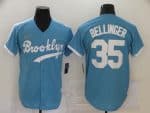 Los Angeles Dodgers Blue #35 Cody Bellinger Throwback Cool Base Stitched Jersey
