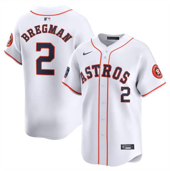 Houston Astros #2 Alex Bregman White 2024 World Tour Mexico City Series Home Limited Stitched Jersey