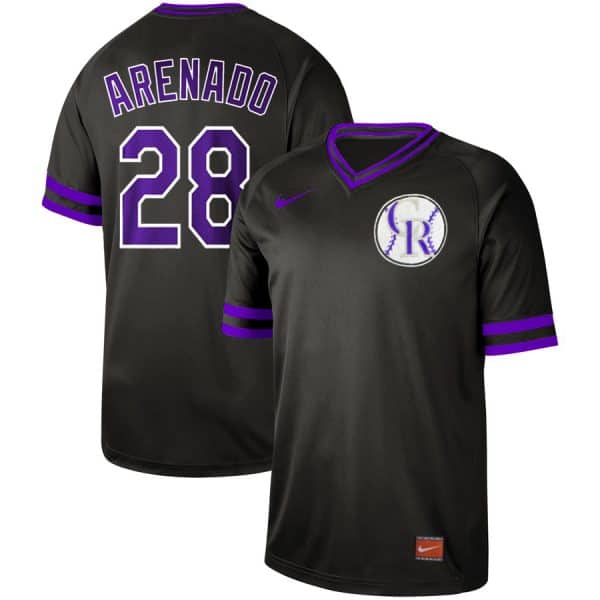 Colorado Rockies #28 Nolan Arenado "Nado" Black Cooperstown Collection Legend Stitched Jersey
