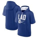 Los Angeles Dodgers Royal Tri Code Lockup Short Sleeve Pullover Hoodie