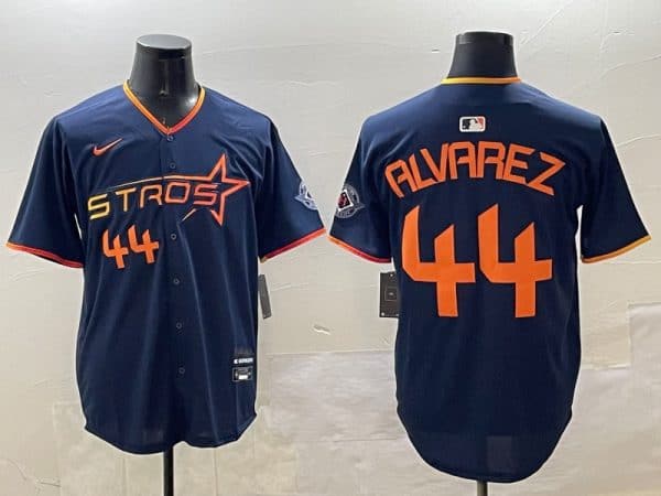 Houston Astros #44 Yordan Alvarez Navy 2025 City Connect Limited Stitched Jersey