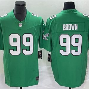 Philadelphia Eagles #99 Jerome Brown Green 2023 F.U.S.E. Vapor Untouchable Stitched Jersey