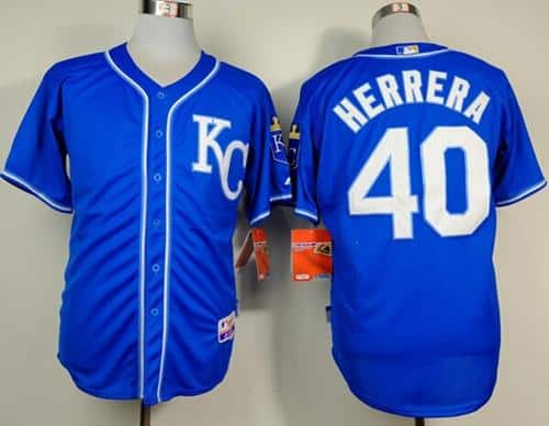 Royals #40 Kelvin Herrera Light Blue Alternate 2 Cool Base Stitched Jersey