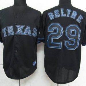 Rangers #29 Adrian Beltre Black Fashion Stitched Jersey