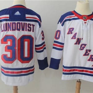 New York Rangers #30 Henrik Lundqvist White Stitched Adidas Jersey