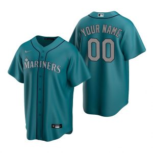 Seattle Mariners ACTIVE PLAYER Custom Aqua Cool Base Stitched Jersey