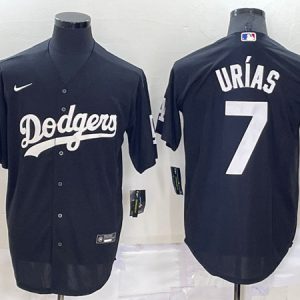 Los Angeles Dodgers #7 Julio Urias Black Cool Base Stitched Jersey