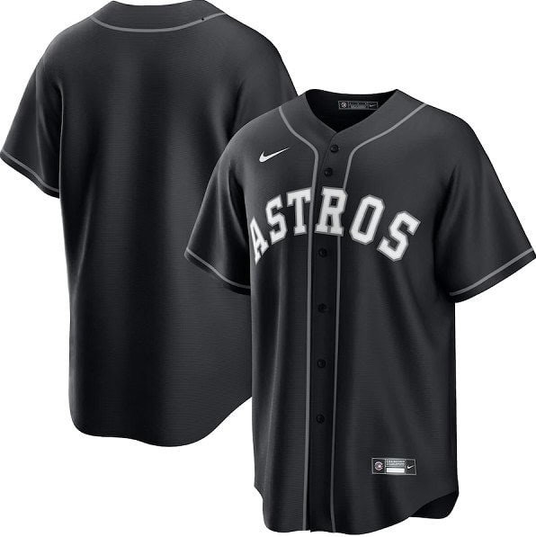 Houston Astros Black Cool Base Stitched Baseball Jersey