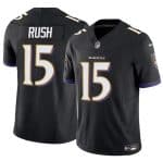 Baltimore Ravens #15 Cooper Rush Black 2025 F.U.S.E Vapor Limited Football Jersey