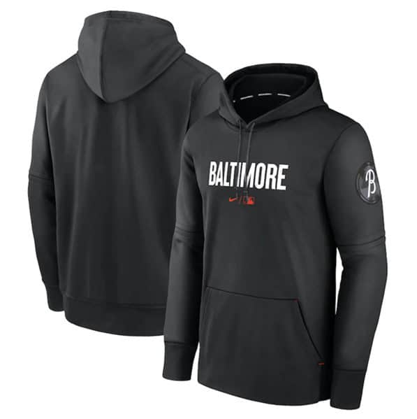 Baltimore Orioles Black 2023 City Connect Performance Pullover Hoodie