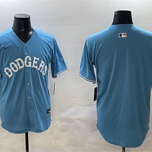 Los Angeles Dodgers Blank Light Blue Limited Stitched Jersey