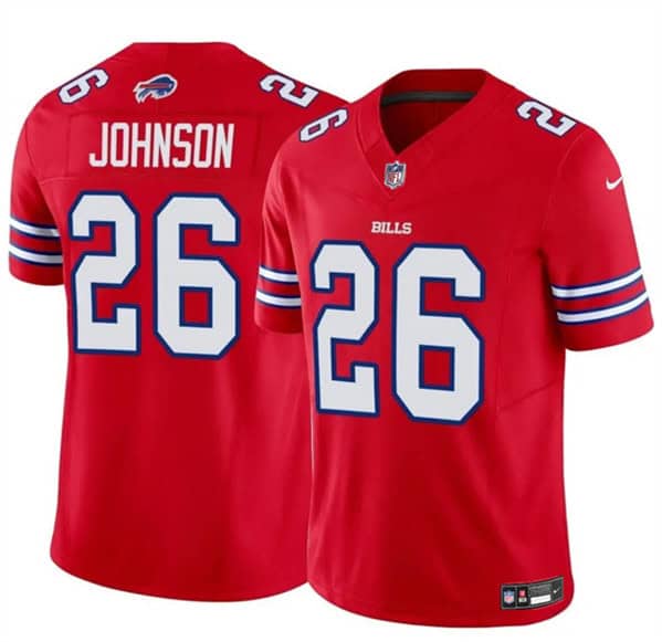 Buffalo Bills #26 Ty Johnson Red 2024 F.U.S.E. Vapor Untouchable Limited Stitched Jersey