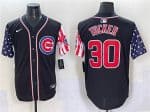Chicago Cubs #30 Kyle Tucker Black 2025 Independence Day Vapor Premier Limited Stitched Jersey