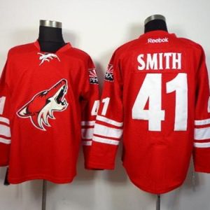 Coyotes #41 Mike Smith Red Home Stitched Jersey