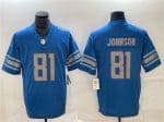 Detroit Lions #81 Calvin Johnson Blue 2023 F.U.S.E. Vapor Untouchable Limited Stitched Jersey