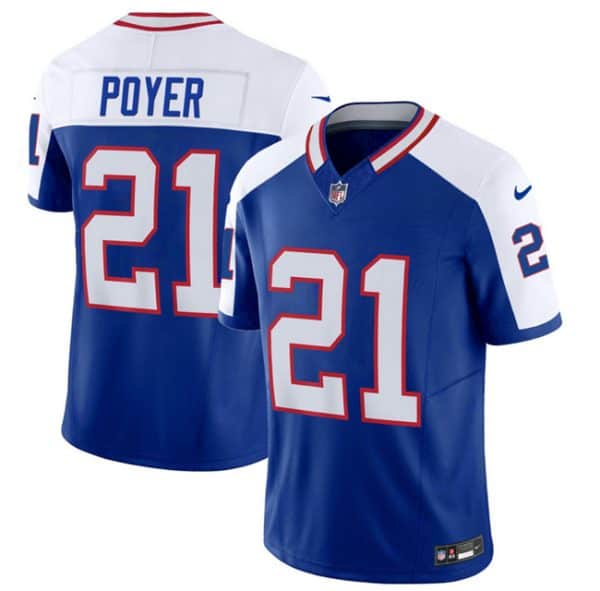 Buffalo Bills #21 Jordan Poyer Blue White 2023 F.U.S.E. Throwback Vapor Untouchable Limited Stitched Jersey