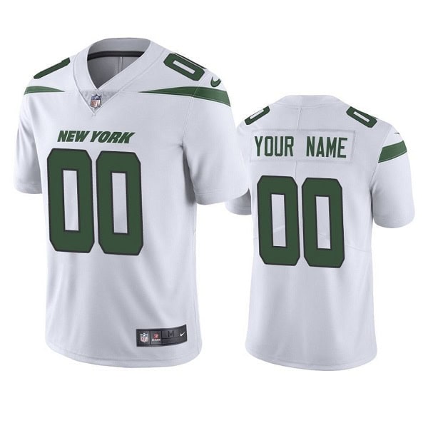 New York Jets ACTIVE PLAYER Custom White Vapor Untouchable Limited Stitched Jersey