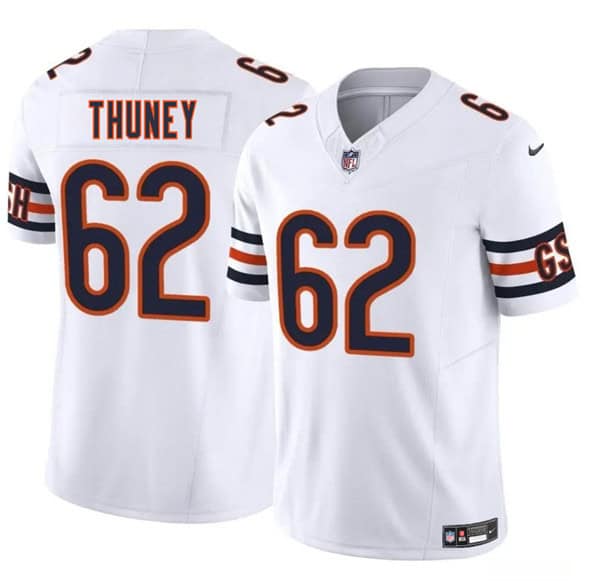 Chicago Bears #62 Joe Thuney White 2025 F.U.S.E. Vapor Stitched Jersey